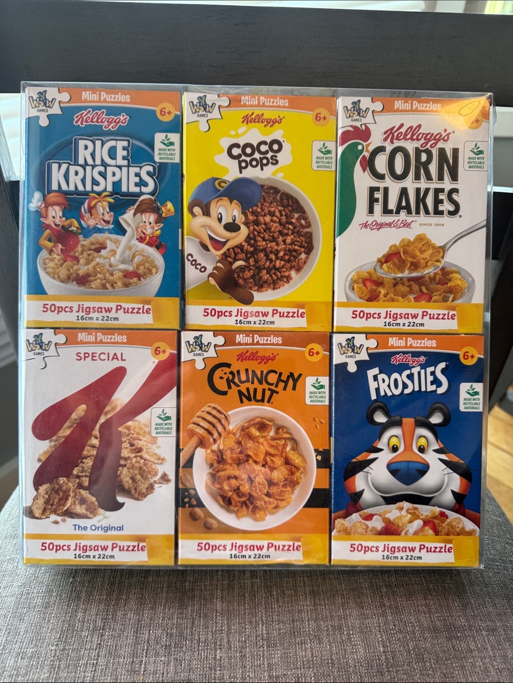 Kellogg’s mini puzzles cereal set of 6